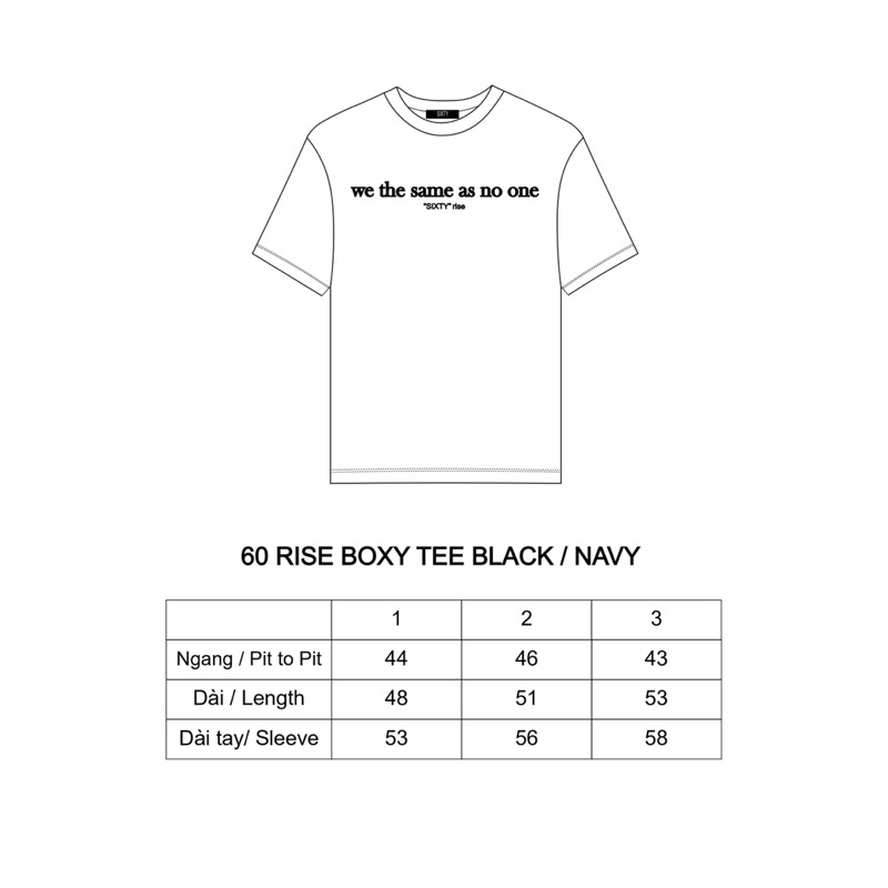 60 RISE TEE NAVY