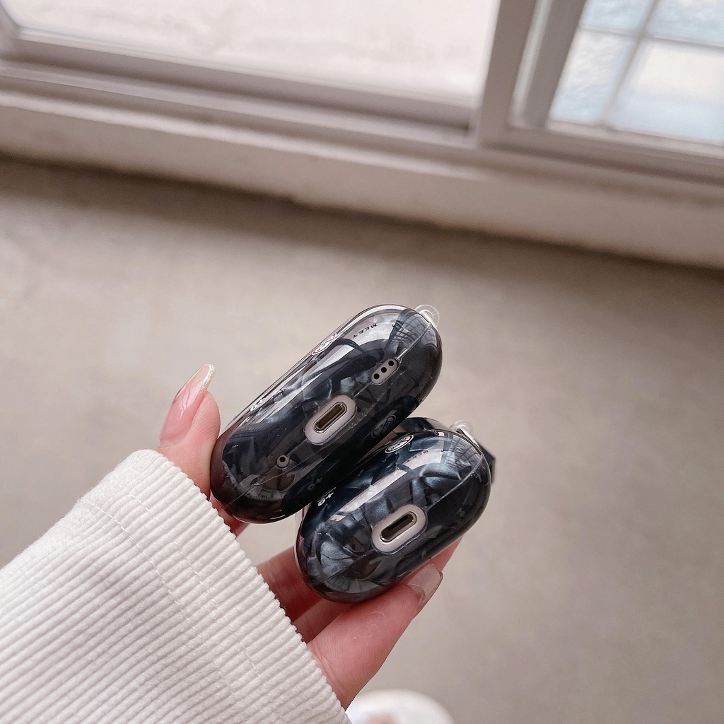 Vỏ Bảo Vệ Hộp Sạc Tai Nghe AirPods Pro2 2022 / 3 Họa Tiết Lego Màu Đen Phong Cách Mới