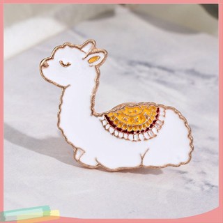 [Lk] Dễ Thương Hình Alpaca Men Nữ Trâm Cài Cổ Huy Hiệu Trang Trí Quần Áo