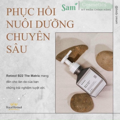 Kem ủ trắng Body Royal Retinol B22 The MaTrix 200g, Retinol 15%, cấp ẩm, dưỡng trắng da, ngăn ngừa lão hoá | BigBuy360 - bigbuy360.vn