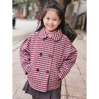 MOA2483 Áo dạ tay bồng cổ sen BG