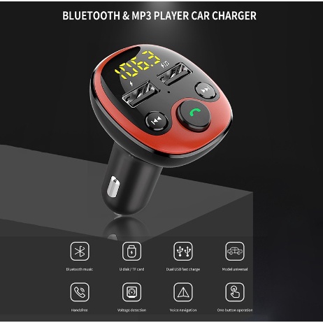 Tẩu Sạc Nhanh Bt21-B Bluetooth Không Dây 3.1A Cho Xe Hơi