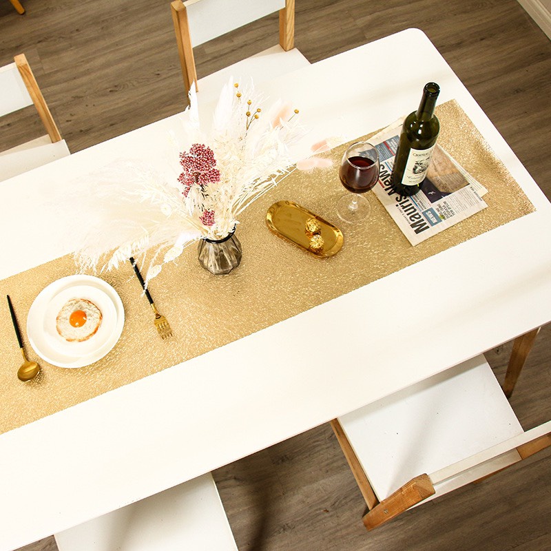 Tấm trải bàn ăn TABLE RUNNER cao cấp PVC p/c Bắc Âu, chịu nhiệt chống thấm siêu đẹp