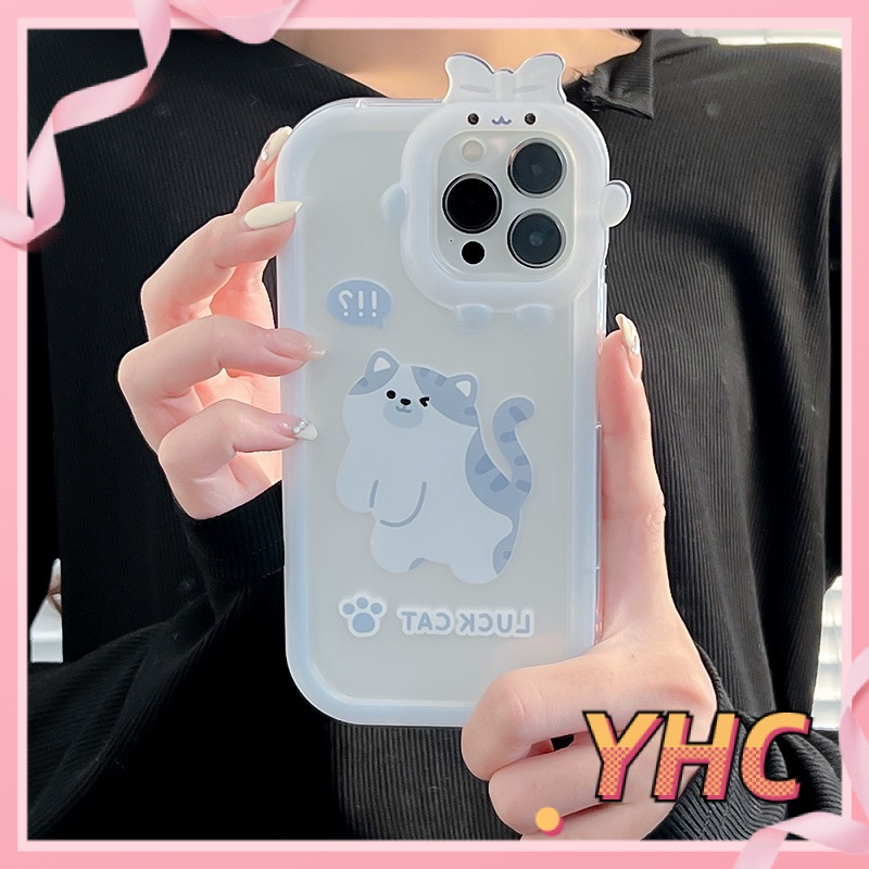 Ốp lưng iphone Mô hình LUCKY CAT màu xanh nhạt đơn giản Iphone 14 12 11 11 14plus 12pro 13pro 14pro 14promax S6 7plus X XR XS Pro / Max / Plus-6003