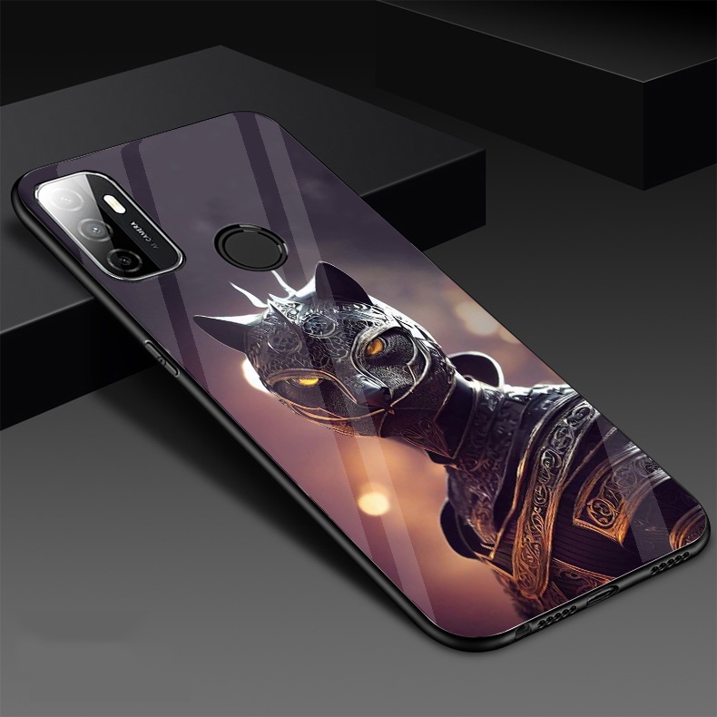 Ốp Lưng OPPO A53 Mặt lưng kính cao cấp, thiết kế độc quyền 12 con giáp chiến binh