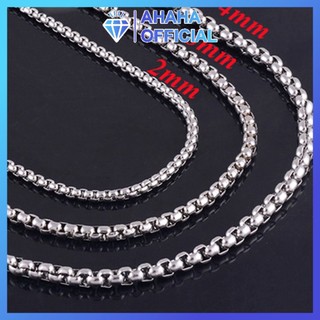 Dây chuyền nam inox cao cấp thời trang kiểu bông dừa ahaha.official kích cỡ 2mm màu trắng thép không gỉ PTDCNA51