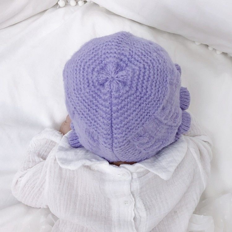 Babyfair. Mũ Bò Cho Bé Dệt Kim Mềm Mại Thân Thiện Với Làn Da Phong Cách Dễ Thương Co Giãn Thoáng Khí Mùa Đông Từ 3 Đến 24 Tháng