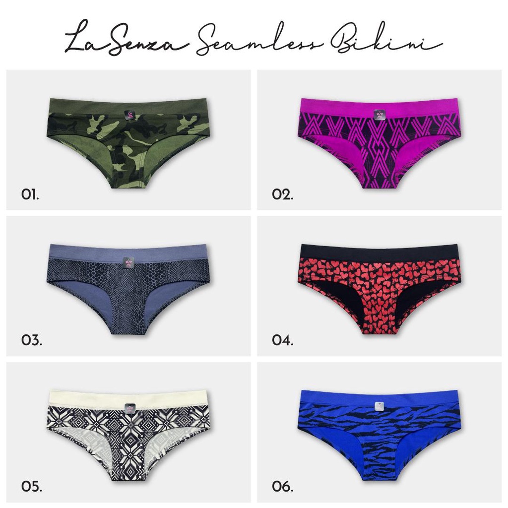 Quần lót bikini La.Senza Seamless xuất xịn cotton - Quần chip thể thao cao cấp (Combo 5 chiếc giá 60k/c)