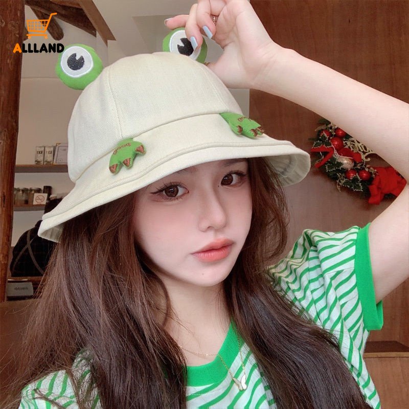 Nón Tai Bèo Vành Rộng Họa Tiết Ếch Hoạt Hình Dễ Thương Dành Cho Người Lớn