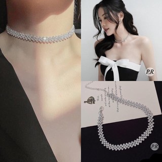 Dây Chuyền | Vòng Cổ Chocker đá chéo lấp lánh sang trọng