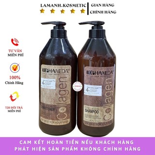 Dầu gội collagen HANEDA phục hồi tóc hư tổn khô sơ kiềm dầu sạch gàu 500ml – 785ml