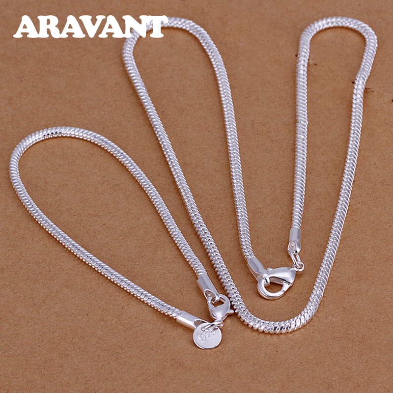 Dây Chuyền Bạc 925 3MM Thời Trang Dành Cho Nam Và Nữ