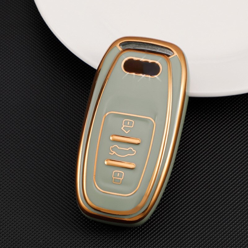 Bao Da, Vỏ Bảo Vệ, Ốp Chìa Khóa, Bọc Chìa Khóa Cao Cấp Dùng Cho Xe Ô Tô Audi A3, A4, A5, A6, A7, A8, A4L, A6L, Q5, Q7