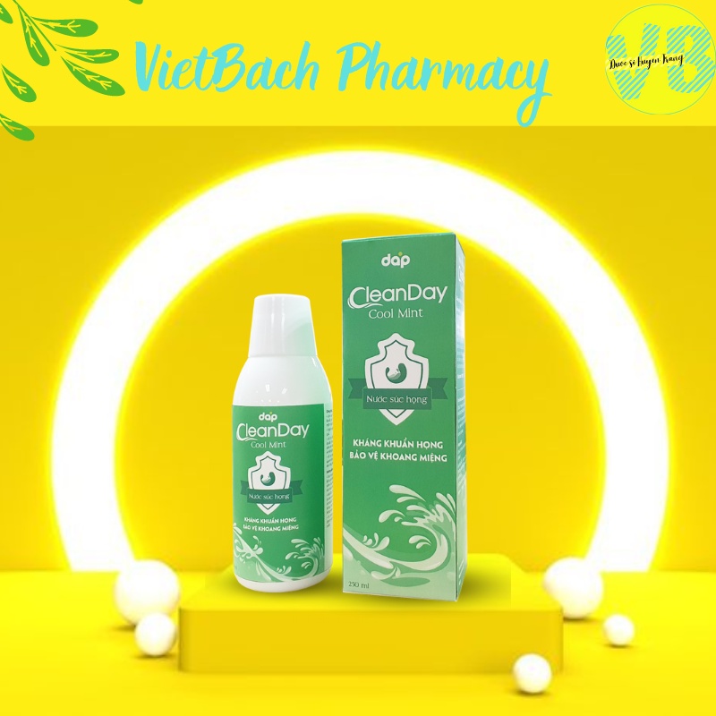NƯỚC SÚC MIỆNG HỌNG CLEANDAY GIẢM HÔI MIỆNG VIÊM LỢI KHÁNG KHUẨN 250ml