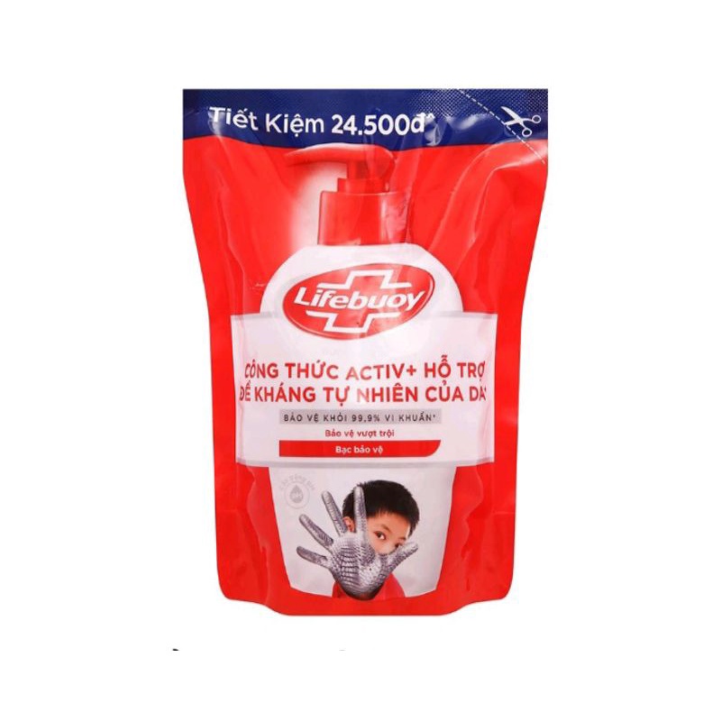 Nước Rửa Tay Lifebuoy túi đỏ 400g - 349