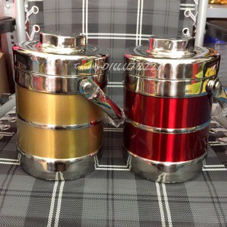 Cà Men giữ nhiệt 3 ngăn công nghệ Hàn Quốc 1.4L-camen 3 ngăn giữ nhiệt inox -Camen giu nhiet 3 ngan, Cap long, Hộp đựng