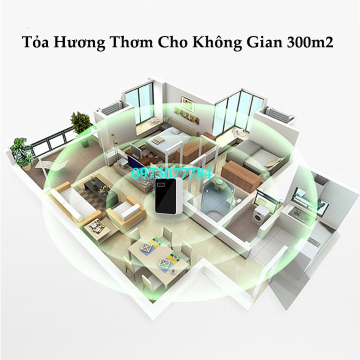 Máy khuếch tán tinh dầu công nghiệp 50-300m2 có điều chỉnh qua wifi thông minh, Xông tinh dầu trực tiếp tỏa hương thơm