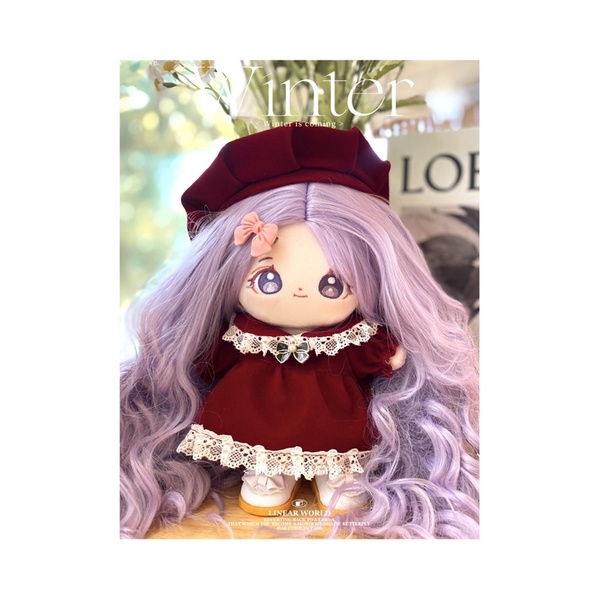 ĐẦM NHUNG CHO BÚP BÊ 20CM
