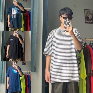 Áo thun Mỹ bigsize 2hand loại 1, Áo thun cotton unisex oversize tay lỡ giấu quần