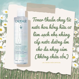 [Auth Pháp-Mẫu mới nhất] TONER HỮU CƠ KHÔNG CỒN CAUDALIE VINOCLEAN MOISTURIZING TONER DƯỠNG ẨM CHO DA NHẠY CẢM