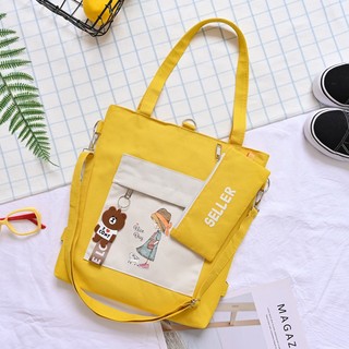 Túi Tote Bag Gấu Thỏ canvas