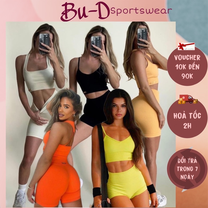 Đồ tập gym nữ mẫu BOTEE SUPERCHARGED (3 kiểu áo,quần ngắn,quần dài)