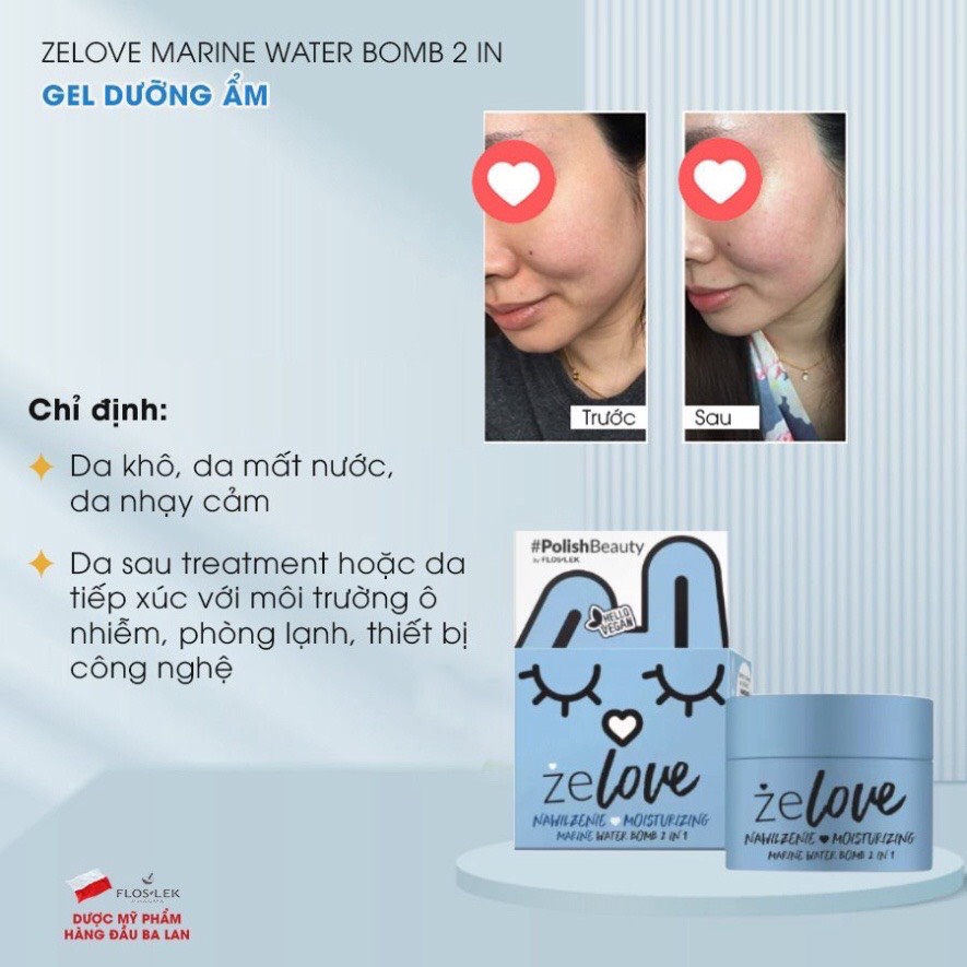 Kem dưỡng ẩm Ze Love FLOSLEK giúp dưỡng ẩm chuyên sâu, ngăn ngừa lão hóa da 50ml