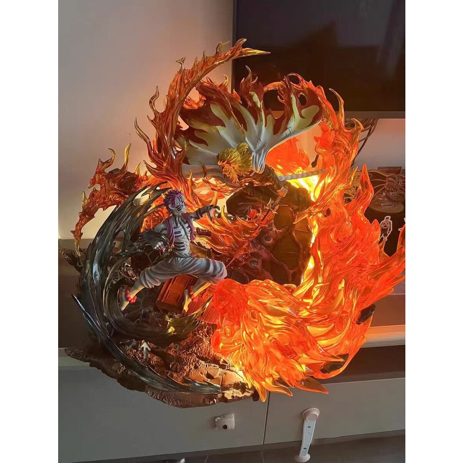 Mô hình viêm trụ Rengoku vs Akaza Diệt Quỷ Kimetsu No Yaiba