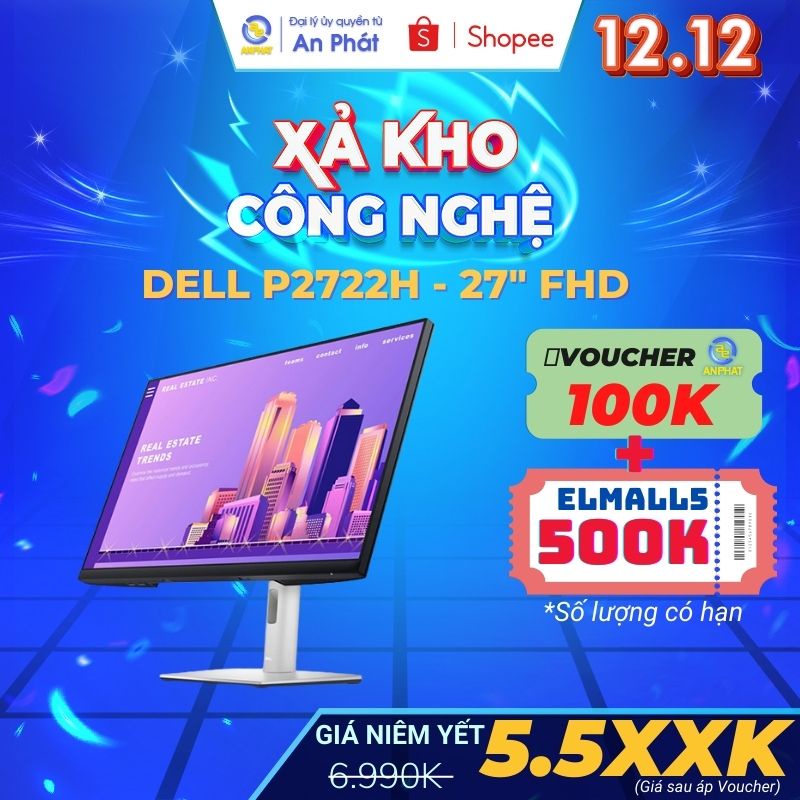 Màn Hình Dell P2722H / P2723QE 27" FHD IPS 60Hz - Chính hãng BH 3 năm