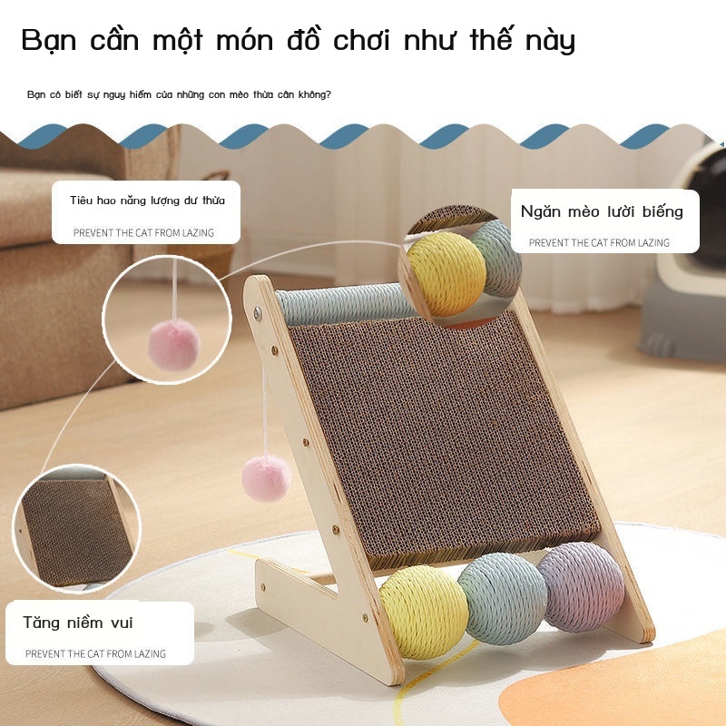 Bảng cào đồ chơi cho mèo dọc chống mài mòn cho mèo không bị gàu