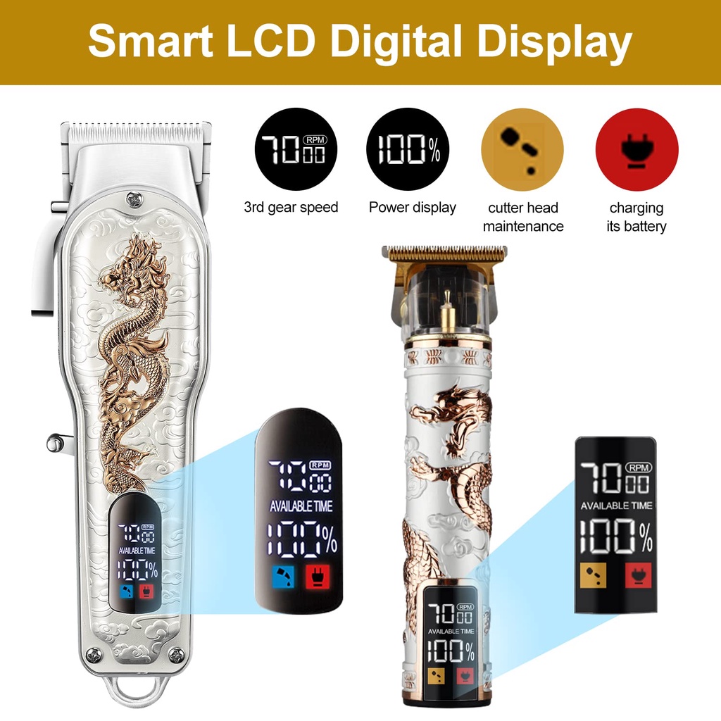 Bộ Tông Đơ Cắt Tóc Không Dây USB Chuyên Nghiệp Cho Nam
