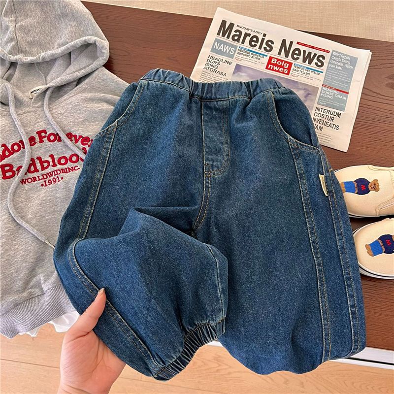 Quần Jean Legging Dài Màu Trơn Thời Trang Xuân Thu Cho Bé Trai Và Gái