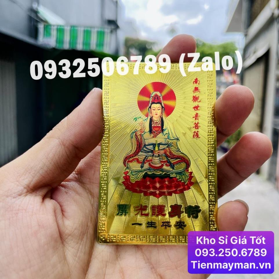 ⭐HÓT⭐ Kim Bài Quan Âm Bồ Tát , Bình An May Mắn Plastic