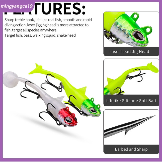 Mồi Câu Cá Giả Hình Chữ T Kèm Móc Câu Dài Mềm Mại Chuyên Dụng