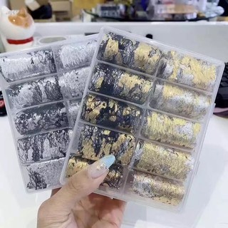 Foil Ren Lưới vàng bạc, đủ màu trang trí móng tay