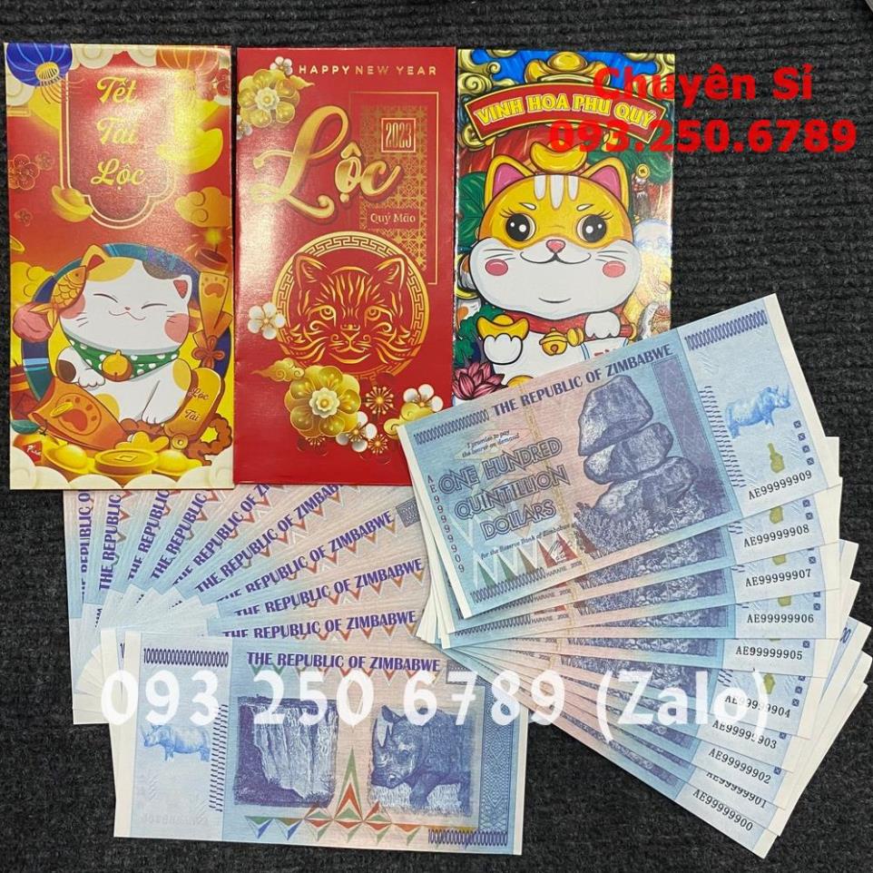 [HỎA TỐC] Sỉ Tờ Tiền Kỉ Niệm 100 TRIỆU Tỷ Zimbabwe lưu niệm làm quà tặng sưu tầm , Quà Tết