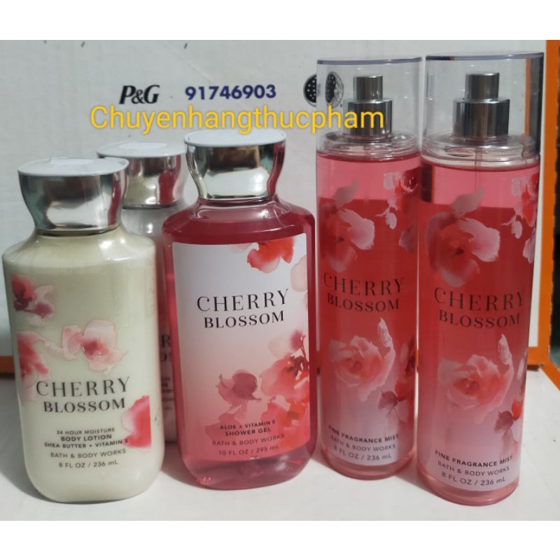 Sữa Tắm,Dưỡng BATH & BODY WORKS -Japanese Cherry Blossom 295ml của Mỹ