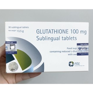 Viên Ngậm Trắng Da Glutathione 100mg Sublingual Tablets