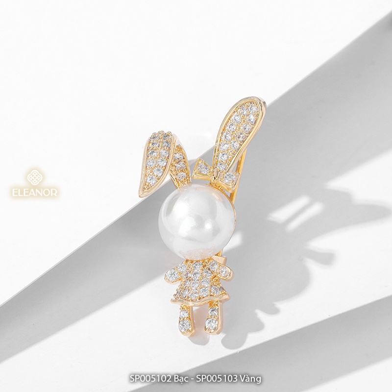 Ghim cài áo nữ Eleanor Accessories hình thỏ đính đá phụ kiện thời trang 5102