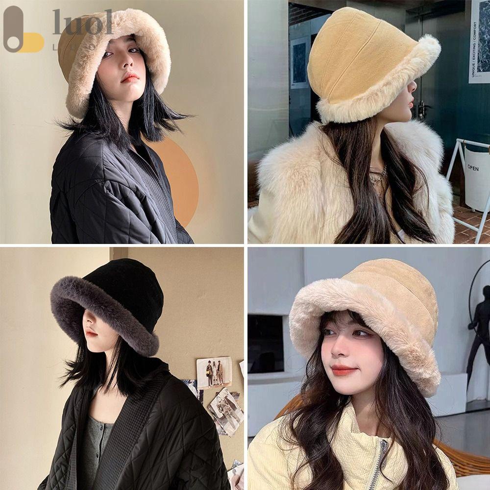 Mùa Đông Lông Cừu Dày Mũ Ấm Ngư Dân Nhật Bản Nón Sang Trọng Vành