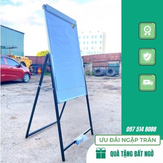 [ Bảng viết bút dạ ] - Bảng Flip chart, chân sơn đen, KT:60x100cm - bảng điều chỉnh được độ cao, gấp gọn