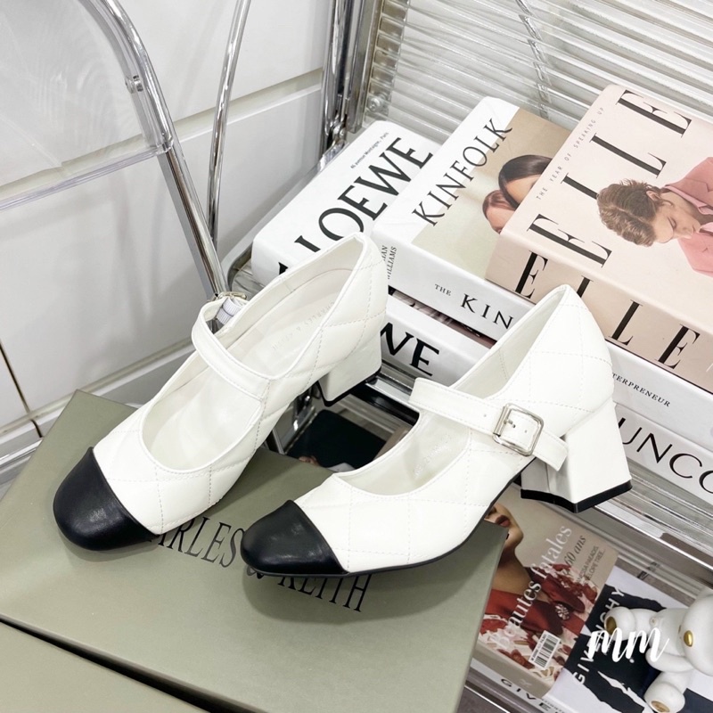 Giày búp bê nữ CNK chám mũi tròn 2 màu