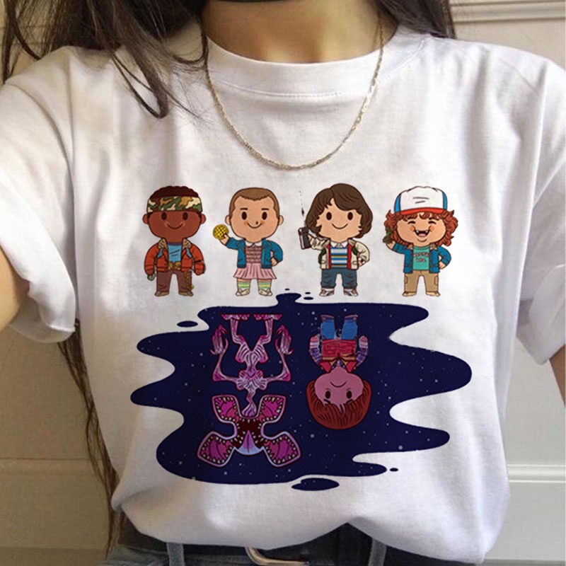 Áo Thun Unisex Phim Stranger Things Netflix Dễ Thương Nam Nữ