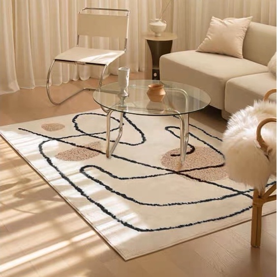 Thảm trải sàn Vải nhung lông cừu trải sàn trang trí phòng 100x160 140x200 thảm trải sàn cao cấp thảm trải sàn vintage thảm lông trải sàn phòng ngủ