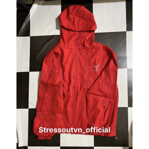 Áo khoác gió có mũ trùm đầu nam nữ phong cách retro,đường phố