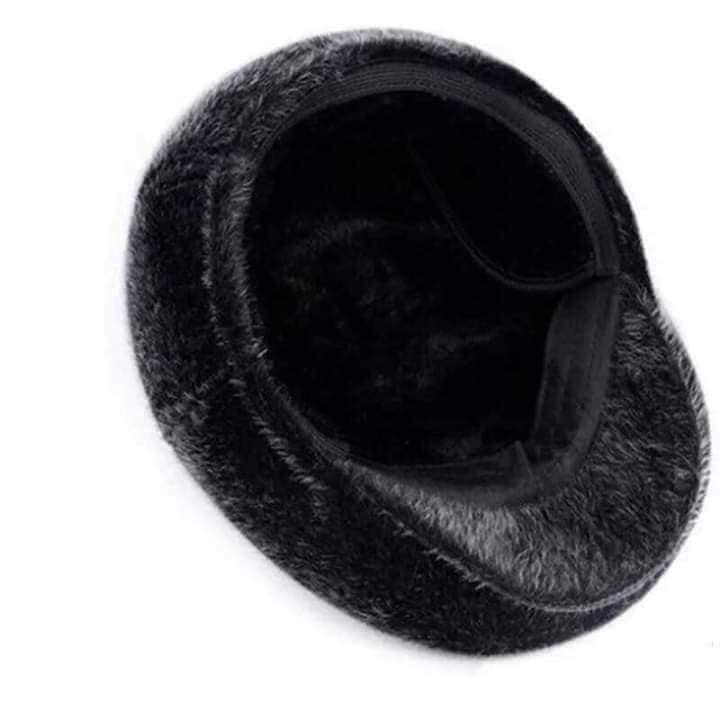 Mũ ông già nỉ lông/chất da có che tai ấm áp mùa đông -labi