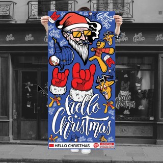 Hello christmas decoration sticker decal trang trí noel giáng sinh sticker factory