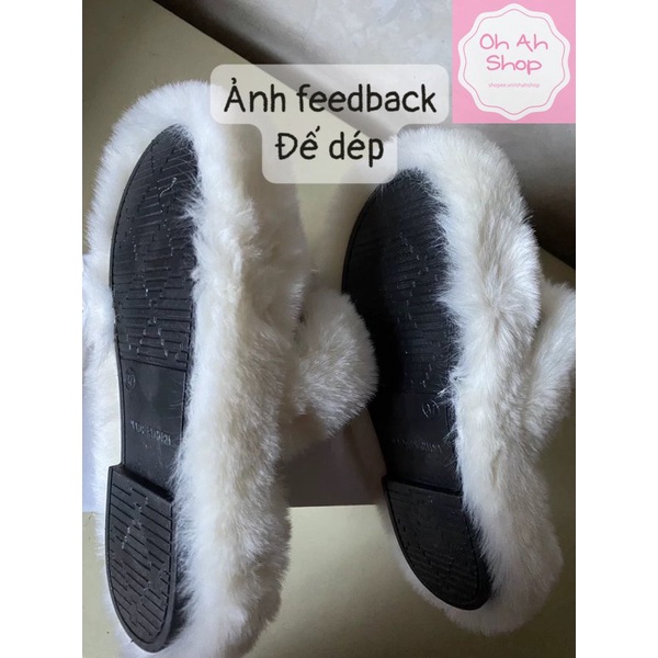 🍓  Dép Bông Quai Ngang Phủ Lông Dày Đế Cao Dễ Thương Thời Trang Thu Đông 2022