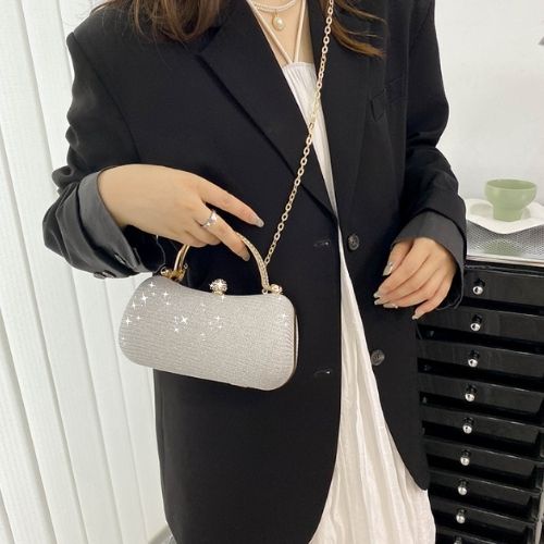 Túi Xách Nữ Cầm Tay Tiểu Thư Sang Trọng Đi Dự Tiệc Cưới Kim Sa Lấp Lánh Đẹp