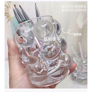 Cốc đựng cọ thủy tinh siêu đẹp , dùng làm phụ kiện chụp ảnh lung linh luôn